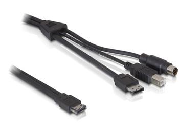 DeLock kabel eSATAp na eSATA/USB-B/MD4-12V 1m