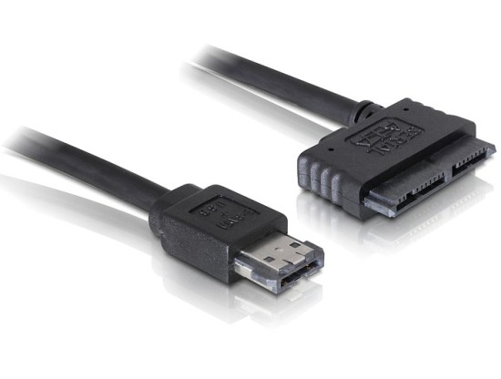 DeLock kabel eSATAp na microSATA 16 pin délka 1m