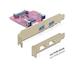 DeLock PCI Express x1 USB 3.0 2 port, NEC, + low profile