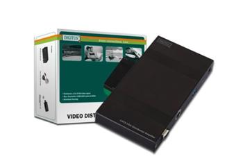 Digitus VGA Video Extender+Splitter Cat5 až 300 m, 1local/ až 4remote