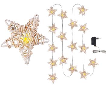 Emos LED dekorační řetěz LED-16 WW, 16x LED - Hvězdy, 3 m, IP20, teplá bílá