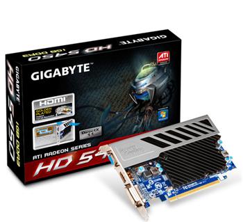 Gigabyte Radeon HD5450 PCIE2.1 1024MB DDR3, DVI, D-SUB, HDMI