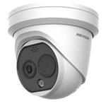 Hikvision IP Turret Termo optická kamera; objektiv 2,1mm, IR 15m, Audio, Alarm, blikac, Fire detection