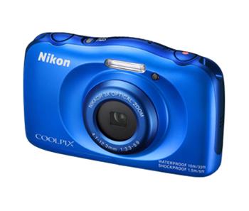 Nikon Coolpix S33 modrý, 13,2MPx, 3xOZ, 1080/30p BACKPACK KIT