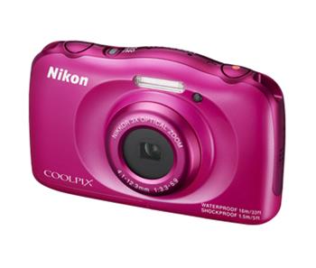 Nikon Coolpix S33 růžový, 13,2MPx, 3xOZ, 1080/30p BACKPACK KIT