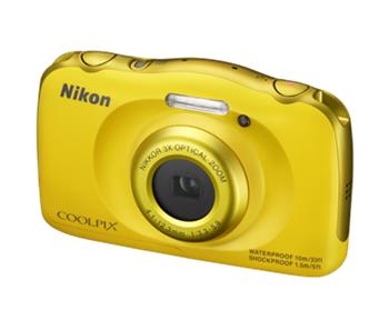 Nikon Coolpix S33 žlutý, 13,2MPx, 3xOZ, 1080/30p BACKPACK KIT