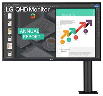 POŠKOZENÝ OBAL - LG monitor IPS 27QN880 27" / 2560x1440 / 350cd/m2 / 5ms / DP / 2xHDMI / USB-C / repro