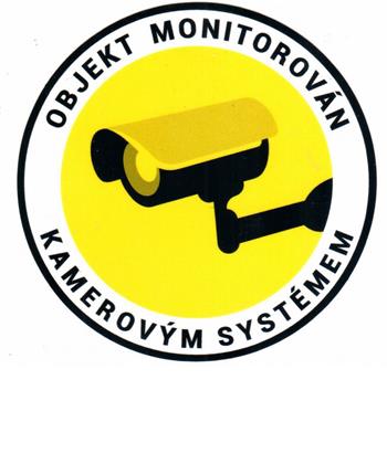 Samolepka - objekt monitorován kamerovým systémem, 14x10cm