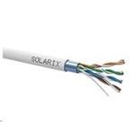 Solarix - instalační kabel FTP, Cat5E, drát, PVC, cívka 500m 