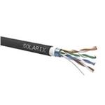 Solarix - instalační kabel venkovní FTP, Cat5E, drát, PVC+PE, dvojitý plášť, cívka 305m