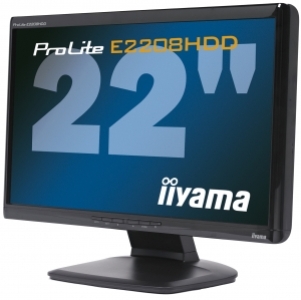 22"LCD iiyama E2208HDD -16:9,Full HD,DVI,piano black