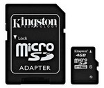 4GB Micro SDHC Kingston - class 4
