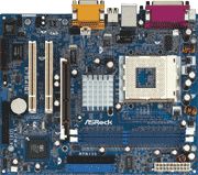 ASRock K7S41GX, s.462 (AMD), SiS 741GX/963L, 2xDDR, IDE, LAN, VGA, COM a LPT port, 5.1, mATX