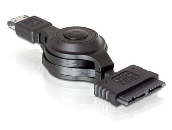 DeLock kabel eSATAp na Micro SATA 16 pin samonavíjecí délka 1,2 m