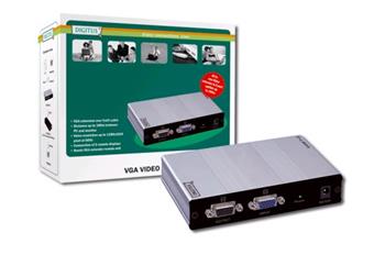 Digitus VGA Video Extender+Splitter Cat5 až 180 m, 1local/ až 2remote