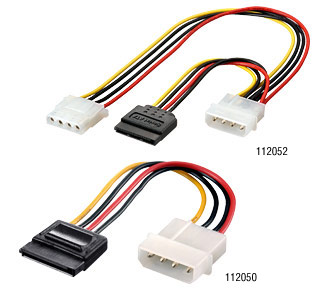 equip Power Cable 5,25"->5,25"+SATA