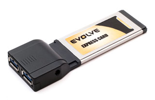 EVOLVE ExpressCard SpeedCard USB 3.0 2 USB porty