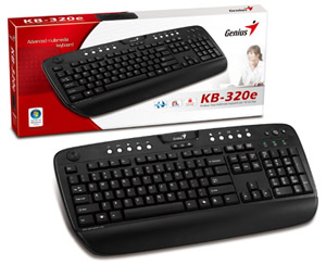 Genius KB-320e, PS2, černá