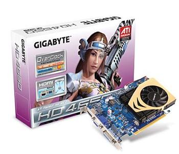 GIGABYTE Radeon HD 4650, 1GB DDR2, 128bit, DVI/VGA/HDMIout, overclock, PCI-e