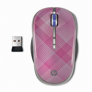 HP 2.4GHz Wireless Optical Mobile Mouse Rapsberry (Mickey)