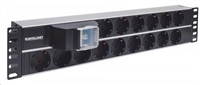 Intellinet 19" 2U Rackmount 15-Way Power Strip - German Type, rozvodný panel, 15x DE zásuvka, 3m kabel
