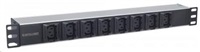 Intellinet rozvodný panel PDU, 8x C13 zásuvka, rack 1U, 2m odpojitelný kabel, proti vypadávání