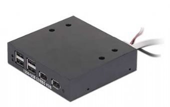 Interní hub GEMBIRD 4xUSB2 0 + 2xFireWire do 3,5 černý