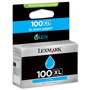 Lexmark No 100 XL azurová ink. náplň, 14N1069E - 600 stránek