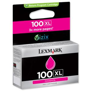 Lexmark No 100 XL purpurová ink. náplň, 14N1070E - 600 stránek
