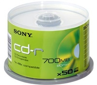 Média SONY CD-R 50CDQ-80NSPD,bal.50ks,SPINDL