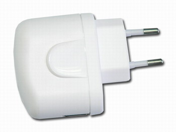 Nabíječka USB uni 230V Simple 250mA-500mA, bílá