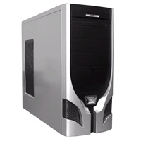 Redstar Hero-23 MIDI TowerATX,4x5.25",6x3.5" 400W, 14FAN, black/silver