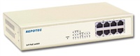 Repotec PoE Switch 8x10/100 (4x PoE 802.3af)