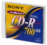 SONY CD-R 700MB, 48x, 1 ks - JEWEL (CDQ-80ND)