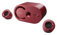 SONY SRSD25RC speaker system - červený