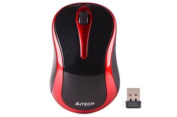 A4tech G3-280N, bezdrátová kancelářská myš V-Track, 1200 DPI, 2.4 GHz, černá/červená