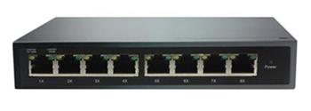 ADEX AD1000-8GPDM reversní poe managed switch, 8x Gbit port, metal