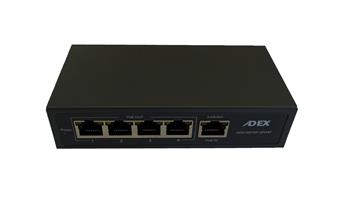 ADEX ADS105FRP-4POAF reverzní PoE switch (4x poe out)