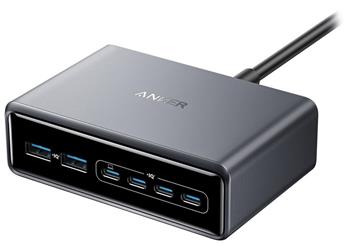 Anker Prime Nabíjecí Základna/ 200W/ 4x USB-C/ 2x USB/ GaN/ stříbrná