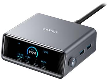 Anker Prime Nabíjecí Základna/ 250W/ 4x USB-C/ 2x USB/ GaN Prime/ stříbrná