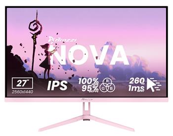 AROZZI NOVA herní monitor 27" 27T2K260 Pink/ LED/ 2560x1440/ 260Hz/ IPS/ 1000:1/ 1ms/ 2xHDMI/ 2xDP/ růžový