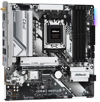 ASRock A620M Pro RS WiFi / AMD A620 / AM5 / 4x DDR5 DIMM / 3x M.2 / HDMI / DP / USB-C / WiFi / mATX