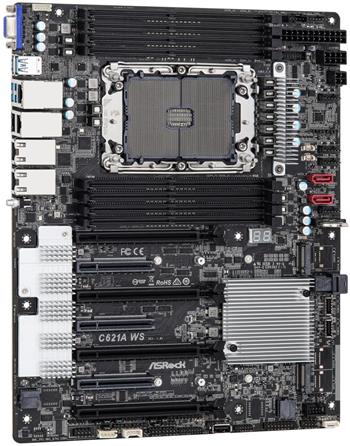 ASRock C621A WS / Intel C621A (Socket P+) / LGA4189 / 8x DDR4 / 2x M.2 / VGA / ATX