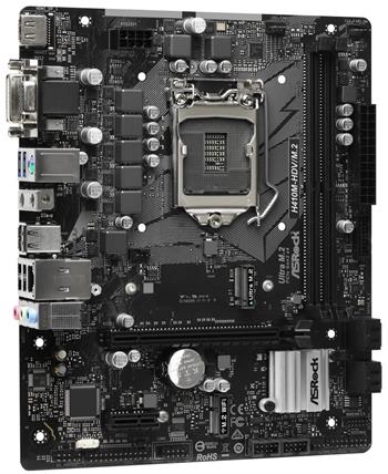 ASRock H410M-HDV/M.2 / LGA 1200 / Intel H410 / 2x DDR4 DIMM / M.2 / D-Sub / DVI-D / HDMI / mATX