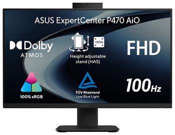 ASUS ExpertCenter P4 AiO/ i5-13420H/ 16GB/ 1TB SSD/ Intel UHD/ 27"FHD,matný/ W11H/ kbd+myš/ černý