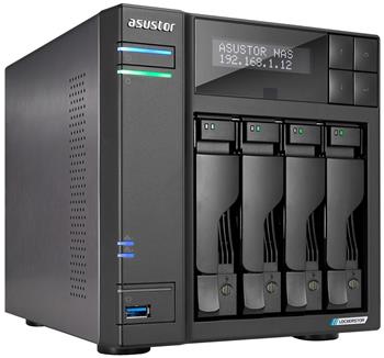 Asustor NAS AS6704T / 4x 2,5"/3,5" SATA III/ Celeron N5105 2.0 GHz/ 4GB/ 2x 2.5GbE/ 4x M.2/ PCIe / 2x USB 3.2/ HDMI+IR