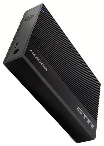 AXAGON EE35-GTR, USB-C 5Gbps - SATA 6G 3.5" RIBBED box, černý