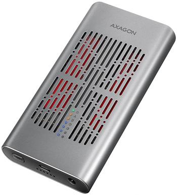 AXAGON EEM2-20GD, USB-C 20Gbps externí box pro dva M.2 NVMe SSD s funkcí klonování