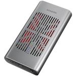 AXAGON EEM2-20GD, USB-C 20Gbps externí box pro dva M.2 NVMe SSD s funkcí klonování