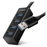 AXAGON HUE-M1A, 4x USB 3.2 Gen 1 MINI hub, kovový, kabel USB-A 20cm